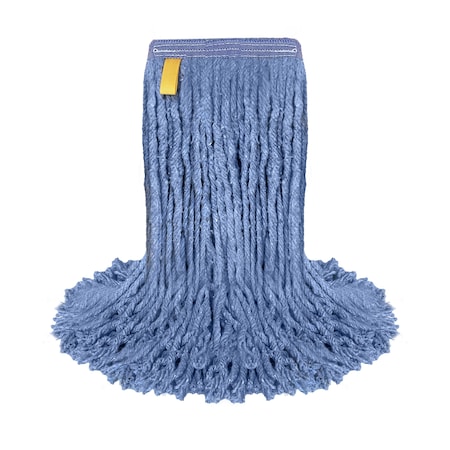Kleen Handler 16 Oz Cut-End Blended Wet Mop Head Refill with 1.25-Inch Universal Band, Blue KHES-CEM-BD-BL-16-1